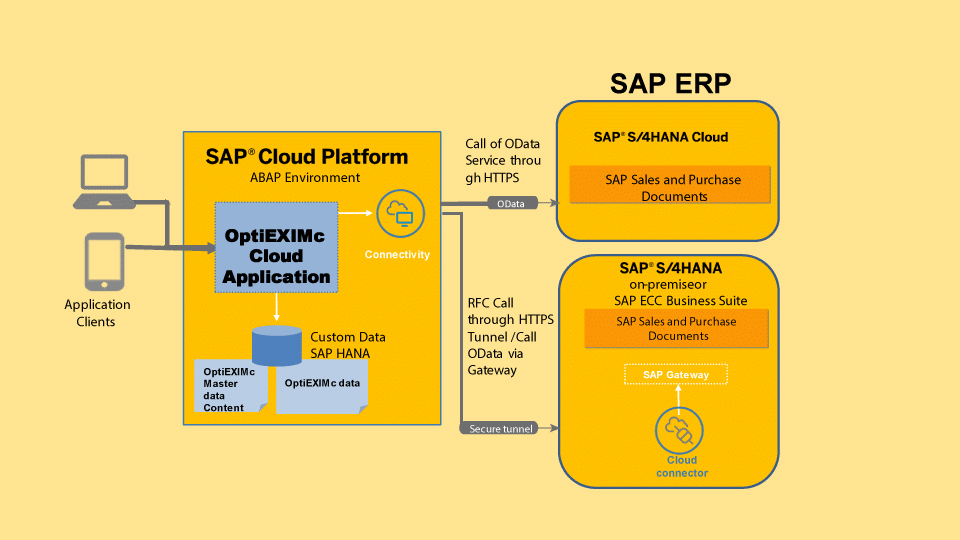 OptiEximC in SAP Cloud Platform