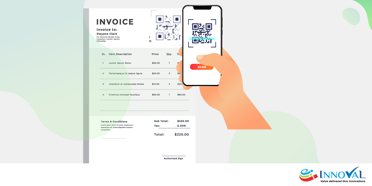 Qr Code For B2c Invoices Digital Display For Customers Innoval Digital Solutions Pvt Ltd
